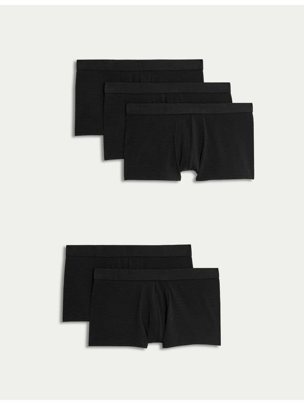 Marks & Spencer Sada pěti pánských boxerek v černé barvě Marks & Spencer