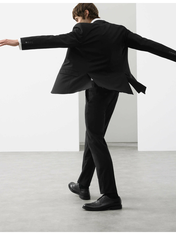 Marks & Spencer Kalhoty mírně zúženého střihu, ze směsi vlny Marks & Spencer