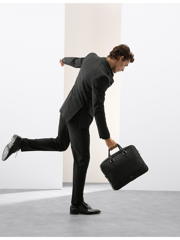 Marks & Spencer Kalhoty mírně zúženého střihu, ze směsi vlny Marks & Spencer