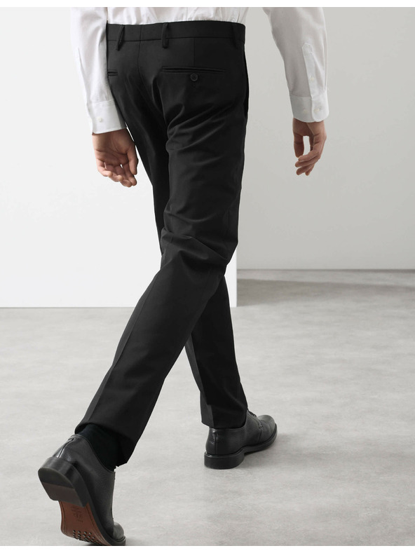 Marks & Spencer Kalhoty mírně zúženého střihu, ze směsi vlny Marks & Spencer