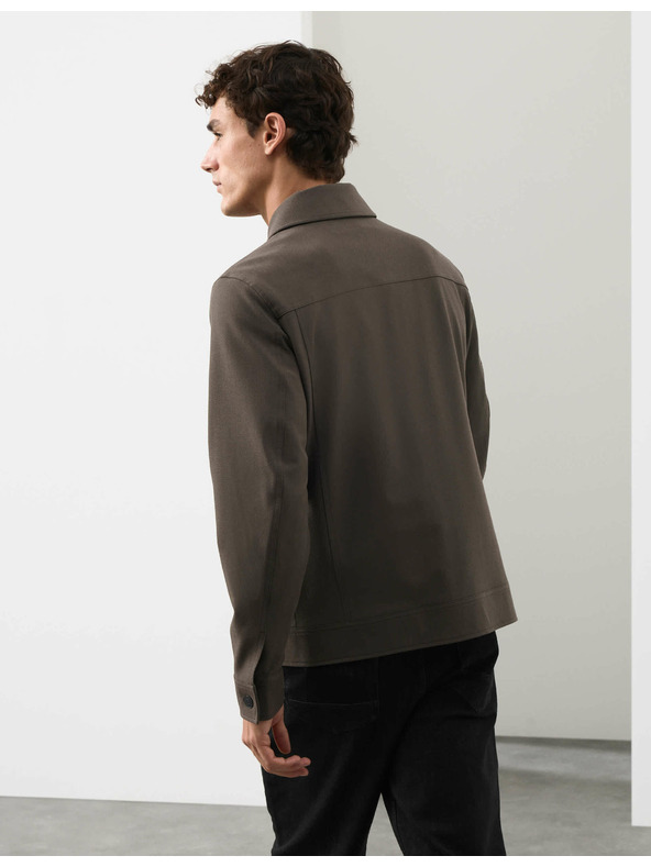 Marks & Spencer Funkční keprová bunda s texturou Marks & Spencer hnědá