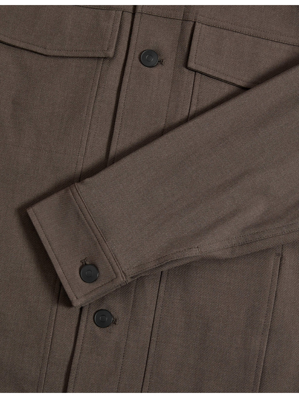 Marks & Spencer Funkční keprová bunda s texturou Marks & Spencer hnědá