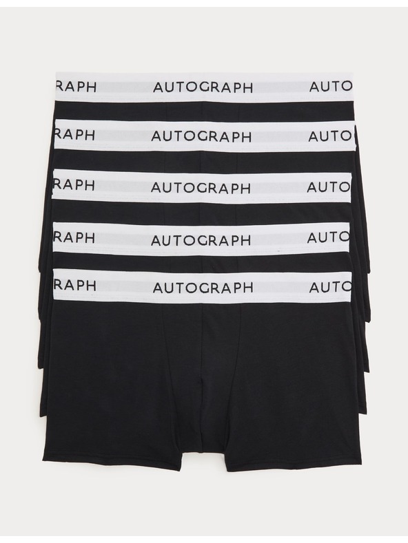 Marks & Spencer Bokové trenýrky, ze směsi bavlny Supima®, 5 ks Marks & Spencer černá