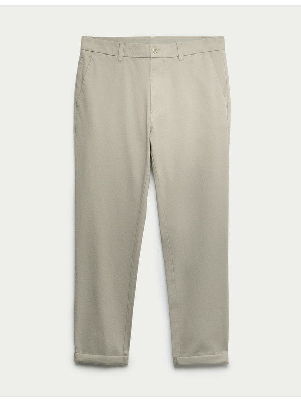 Marks & Spencer Keprové chino kalhoty úzkého střihu The Ultimate Marks & Spencer šedá