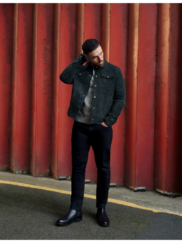 Marks & Spencer Strečové džíny v japonském stylu, úzký střih Marks & Spencer černá