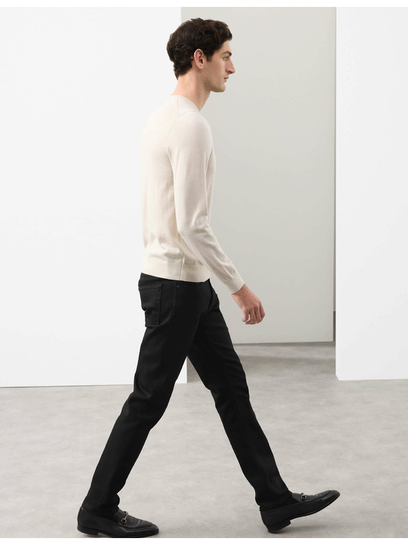 Marks & Spencer Strečové džíny v japonském stylu, úzký střih Marks & Spencer černá