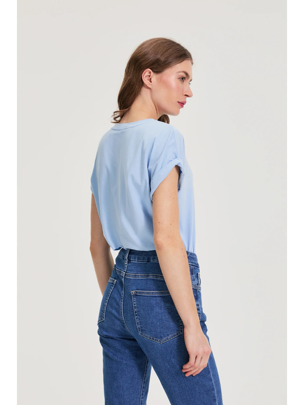 Moodo Halenka s potiskem světle modrá Moodo