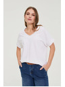 Moodo Tričko s výstřihem bílé Moodo