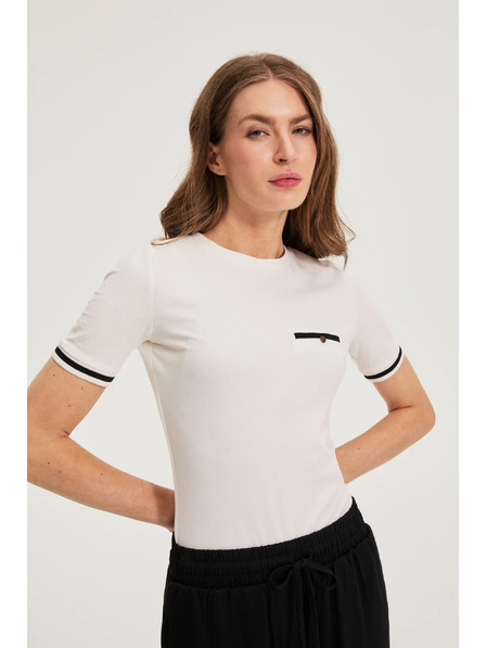 Moodo Tričko z bavlny bílé Moodo