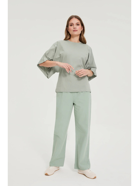 Moodo Halenka se širokými rukávy olivová Moodo