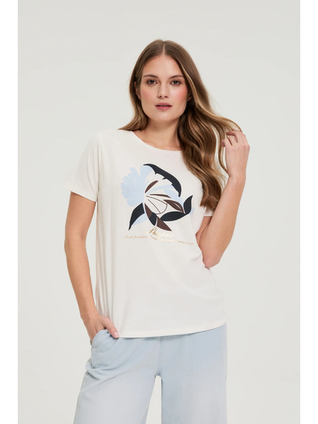 Moodo Halenka s potiskem bílá Moodo