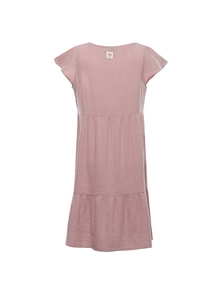ALPINE PRO Dámské bavlněné šaty ALPINE PRO AKESA pale mauve