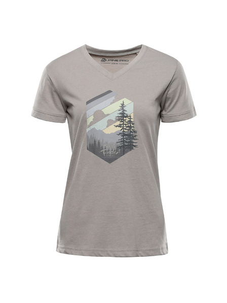 ALPINE PRO Dámské triko z nemačkavého materiálu ALPINE PRO NOGERA dove varianta pa