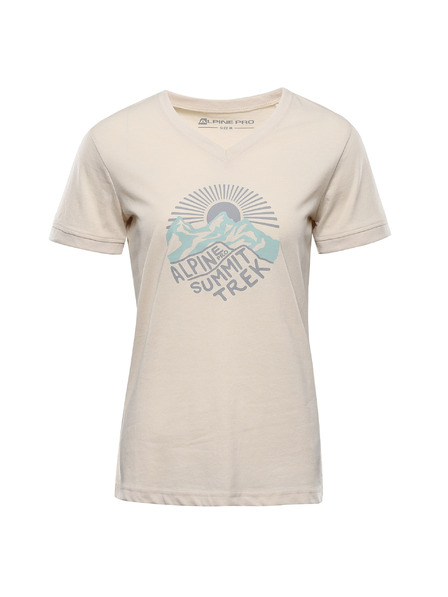 ALPINE PRO Dámské triko z nemačkavého materiálu ALPINE PRO NOGERA wood ash varianta pb