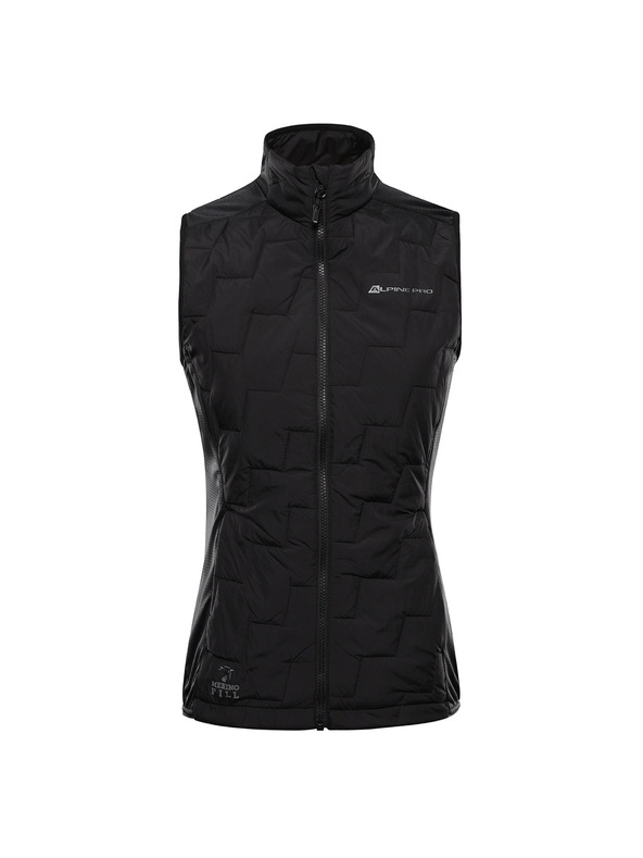 ALPINE PRO Dámská vesta s merino výplní ALPINE PRO NERCA black