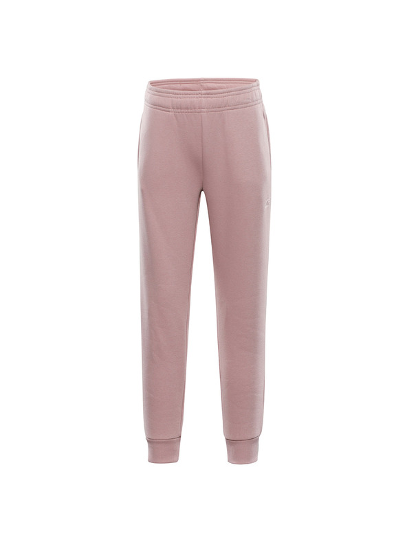 ALPINE PRO Dětské bavlněné tepláky ALPINE PRO DAKKO pale mauve