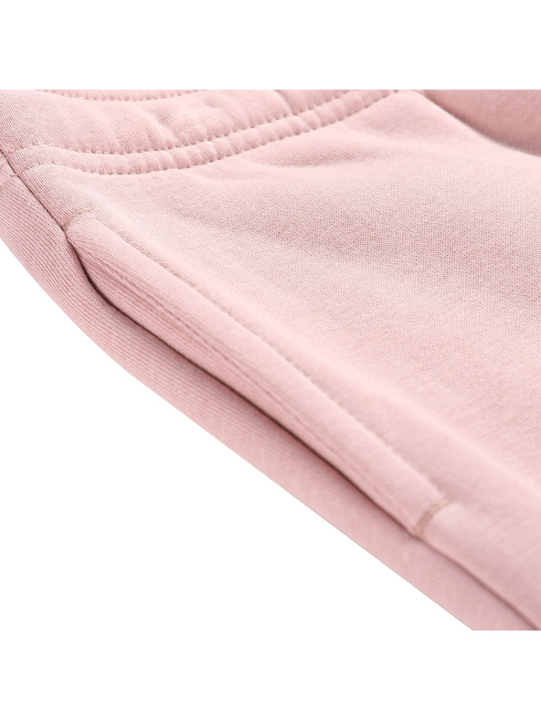 ALPINE PRO Dětské bavlněné tepláky ALPINE PRO DAKKO pale mauve