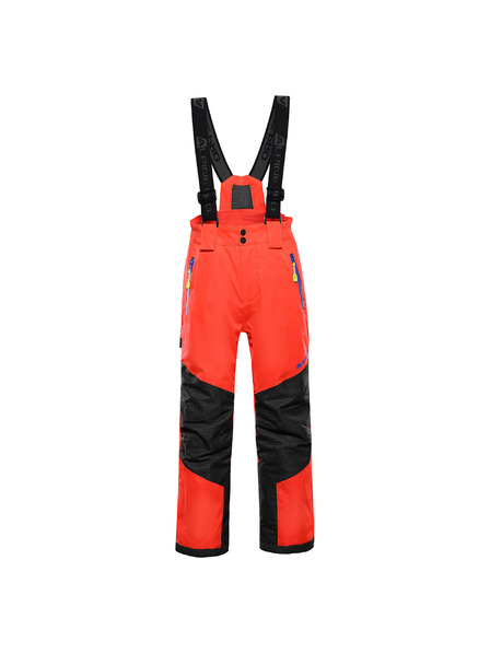 ALPINE PRO Dětské lyžařské kalhoty s membránou ptx snow ALPINE PRO WERADO 2 neon red