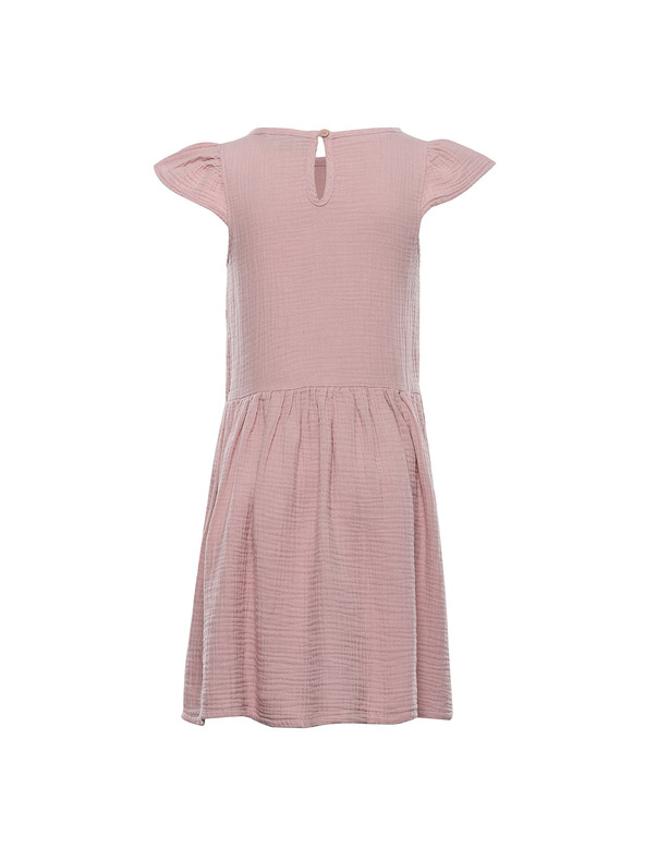 ALPINE PRO Dětské bavlněné šaty ALPINE PRO ILERO pale mauve