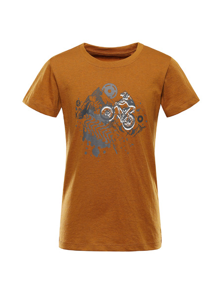 ALPINE PRO Dětské triko z nemačkavého materiálu ALPINE PRO BIGERO 2 golden oak varianta pd