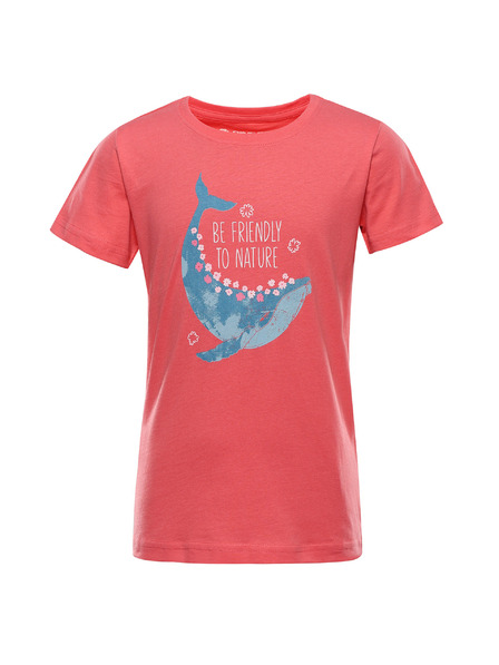 ALPINE PRO Dětské triko z organické bavlny ALPINE PRO TERMESO 2 calypso coral varianta pd