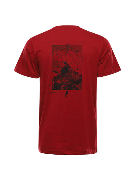 ALPINE PRO Pánské triko z nemačkavého materiálu ALPINE PRO NOGER cardinal varianta pb