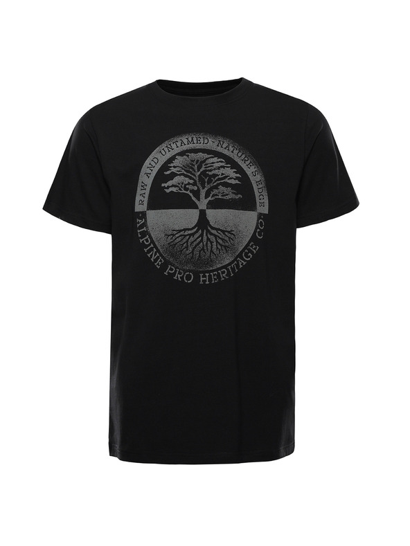 ALPINE PRO Pánské bavlněné triko ALPINE PRO DORG black varianta pa