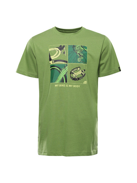 ALPINE PRO Pánské triko z organické bavlny ALPINE PRO TERMES 3 peridot varianta pa