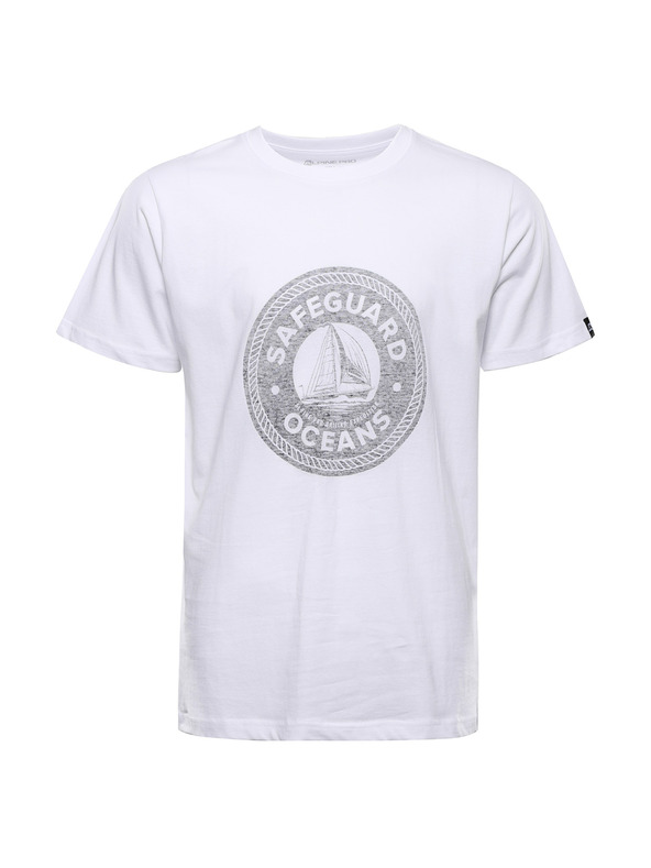 ALPINE PRO Pánské bavlněné triko ALPINE PRO DOMEN white varianta pa