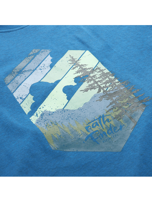 ALPINE PRO Pánské triko z nemačkavého materiálu ALPINE PRO NOGER moonlit ocean varianta pa