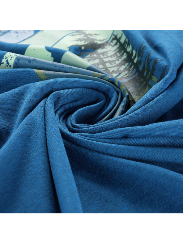 ALPINE PRO Pánské triko z nemačkavého materiálu ALPINE PRO NOGER moonlit ocean varianta pa