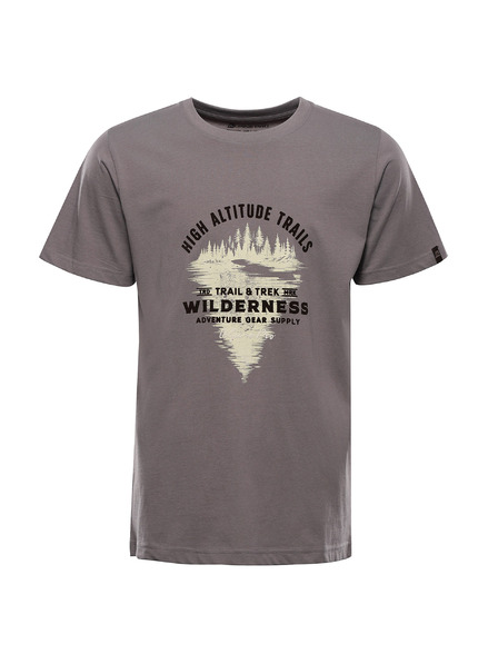 ALPINE PRO Pánské bavlněné triko ALPINE PRO DOMEN driftwood varianta pc