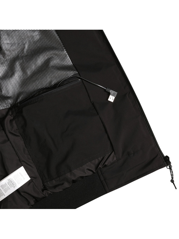 ALPINE PRO Pánská vyhřívaná vesta s usb typu a ALPINE PRO HEAT black