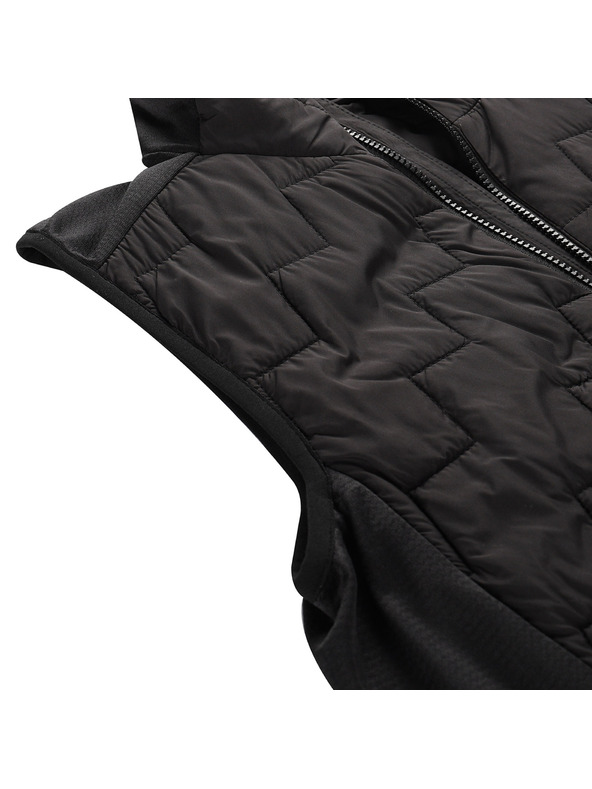 ALPINE PRO Pánská hřejivá vesta s merino výplní ALPINE PRO NERC black