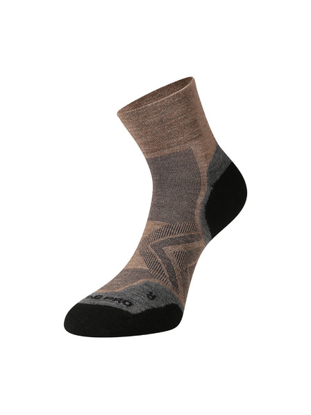 ALPINE PRO Antibakteriální ponožky z merino vlny ALPINE PRO DERERE driftwood