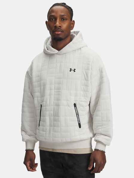 Under Armour Pánská mikina Under Armour UA Unstoppable Flc Txtr Hdy-WHT
