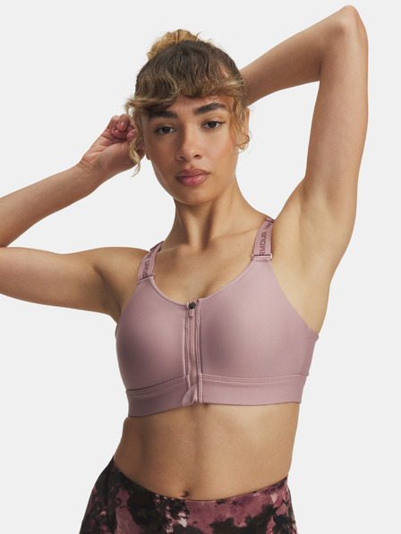 Under Armour Dámská podprsenka Under Armour UA Infinity High Zip 2.0 Bra-PNK