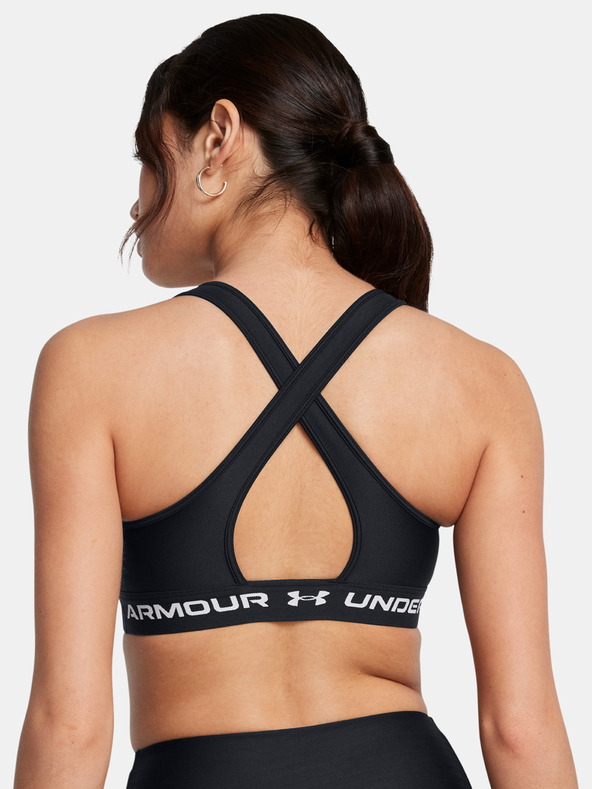 Under Armour Dámská podprsenka Under Armour Crossback Mid Bra-BLK