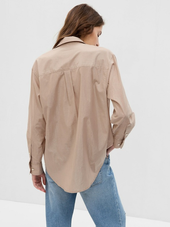 GAP Košile s metalickou nití oversize GAP