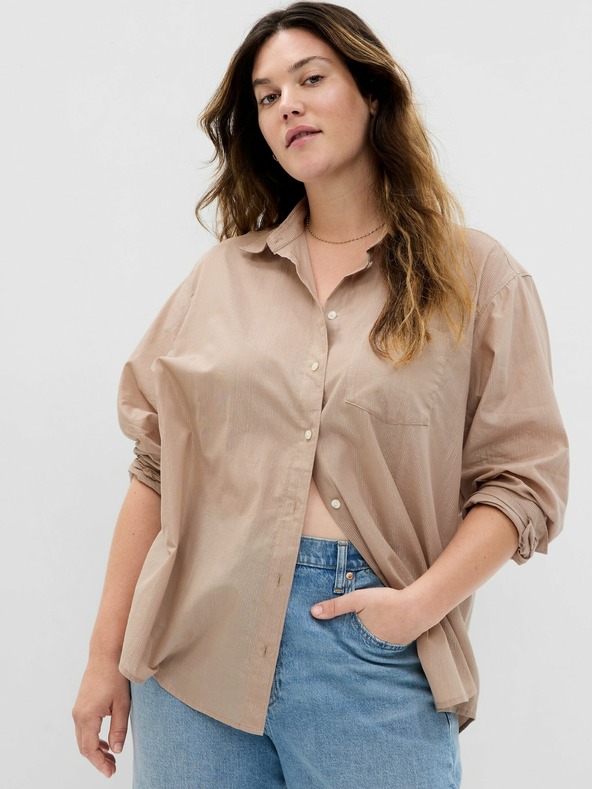 GAP Košile s metalickou nití oversize GAP