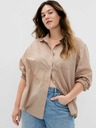 GAP Košile s metalickou nití oversize GAP