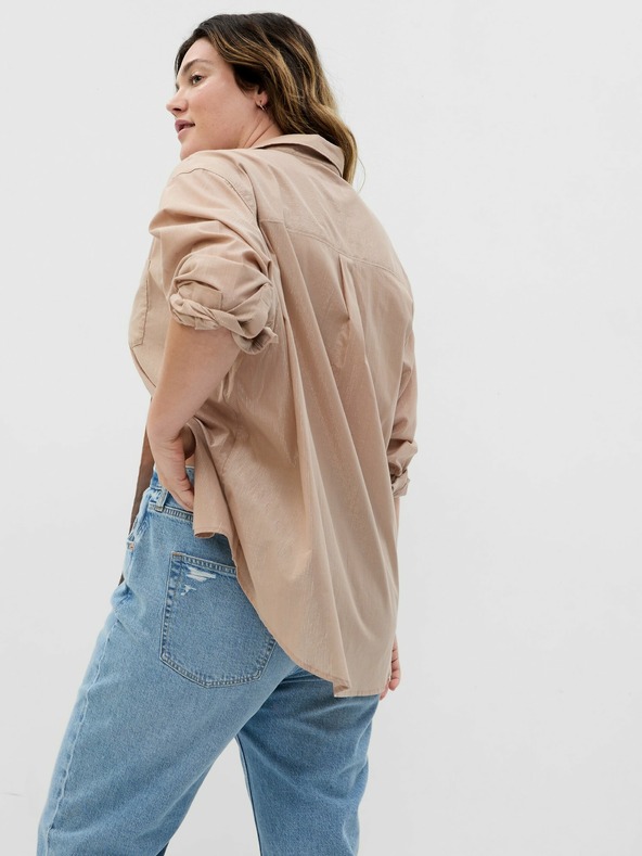 GAP Košile s metalickou nití oversize GAP