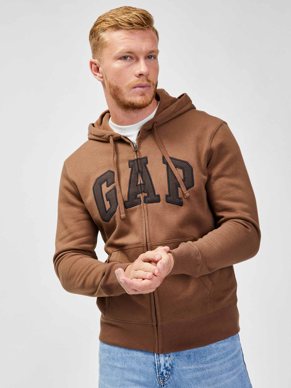 GAP Mikina s logem a kapucí fleece GAP