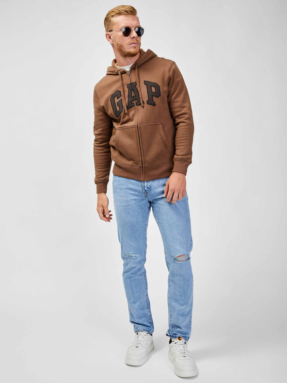 GAP Mikina s logem a kapucí fleece GAP