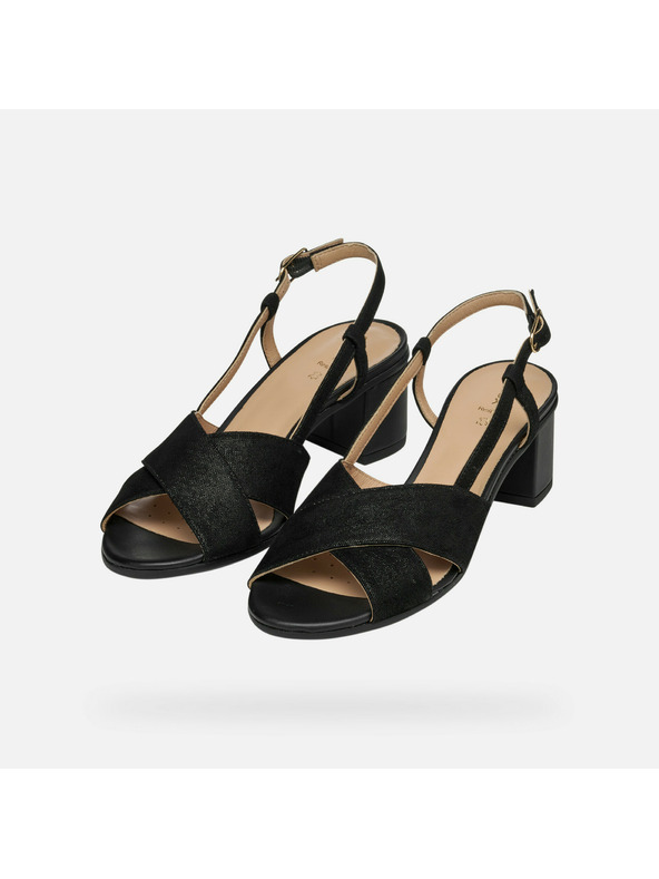 Geox Černé dámské sandály Geox Aurely 50