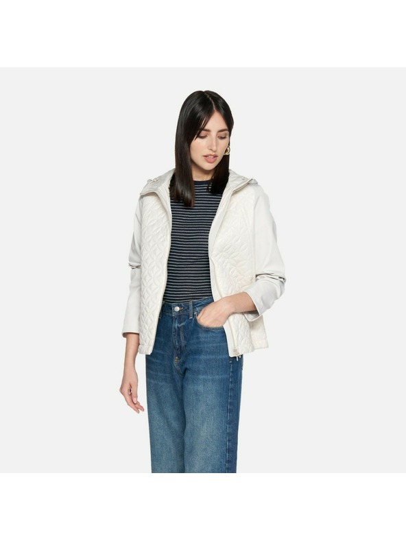 Geox Bílá dámská parka Geox Spherica