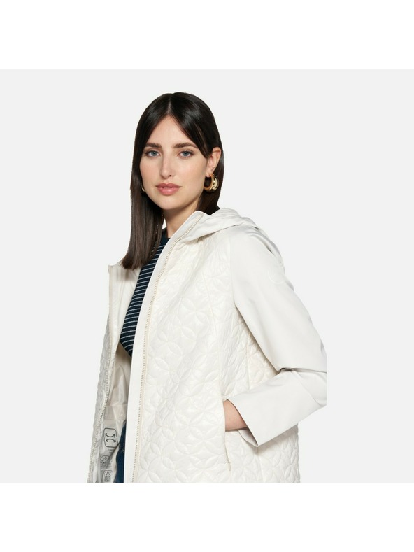 Geox Bílá dámská parka Geox Spherica