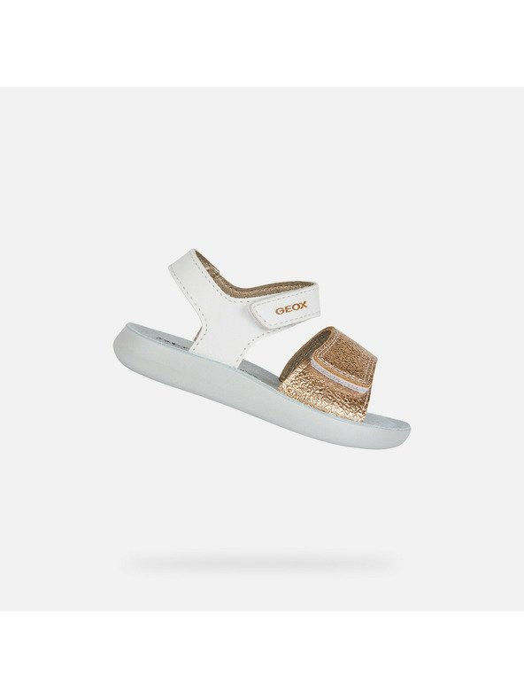 Geox Bílé dívčí sandály Geox Sandal Lightfloppy