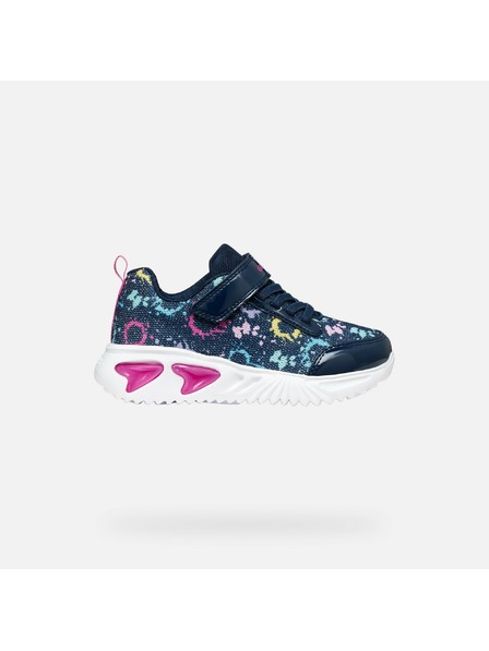 Geox Tmavě modré dívčí svítící tenisky Geox Assister