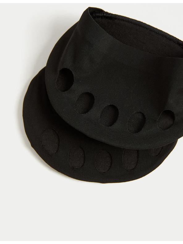 Marks & Spencer Prstové ponožky s vysokým podílem bavlny, 2 páry Marks & Spencer černá